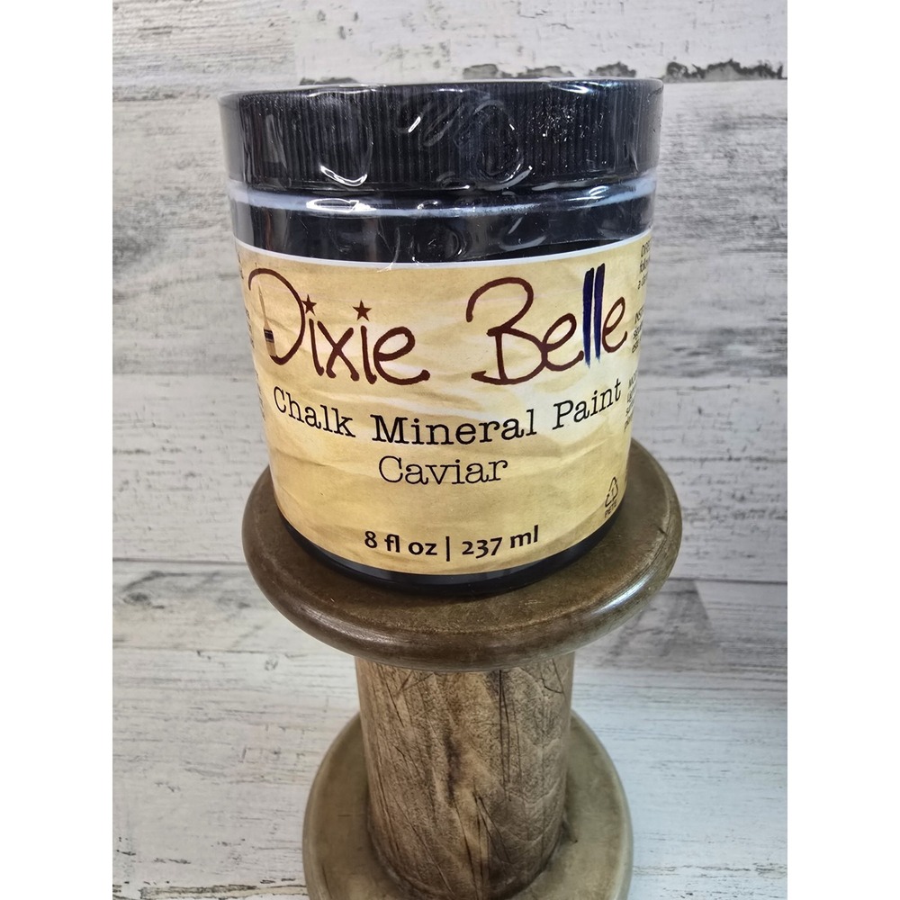 Dixie Belle Chalk Mineral Paint‎ Caviar True Black 8oz Furniture DIY Craft Paint
